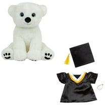 Plush Gear Snowpuff the Polar Bear Graduation Plush with Cap and Gown 16" Graduation Day Gift