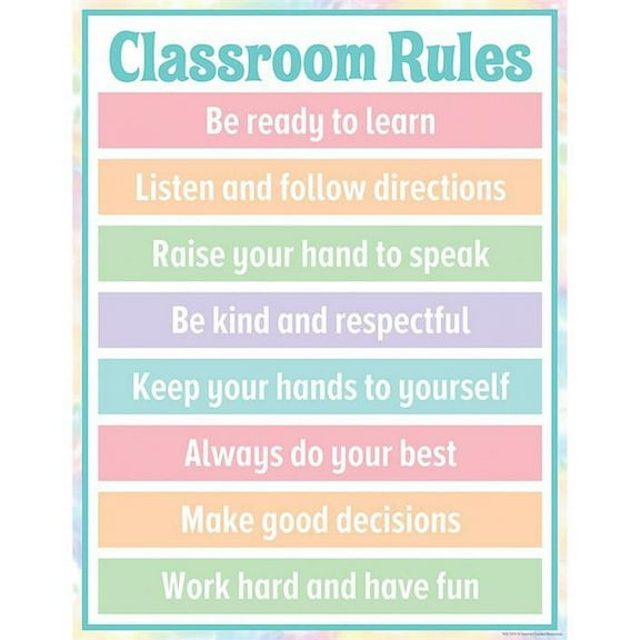 Pastel Pop Classroom Rules Chart 17x22 [TCR7474]