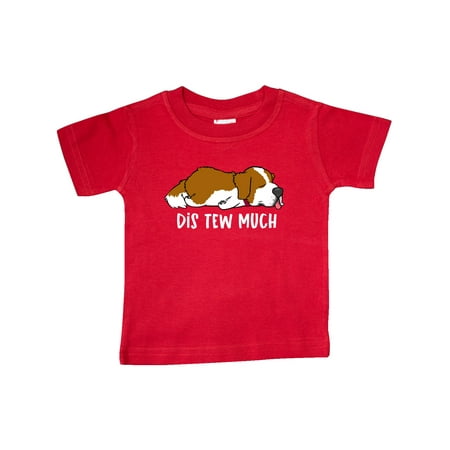 

Inktastic Napping Dis Tew Much St. Bernard Gift Baby Boy or Baby Girl T-Shirt