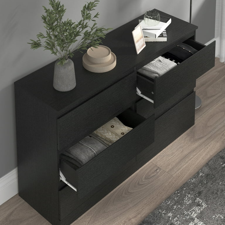 Brindle 6 Drawer Dresser, Black Oak, by Hillsdale Living