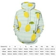 thumbnail image 2 of Yellow Lemons Striped Background Men's Women Vintage 3D Hooded Sweatshirt - All-Season Loose Fit Streetwear, 2 of 6