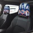 thumbnail image 2 of Kdxio Cute Gnomes in USA Pattern Print 2 Piece Car Head Rest Covers Set Auto Front/Rear Seats Headrest Cover Universal Fit Most Cars,Sedan, SUV, 2 of 9