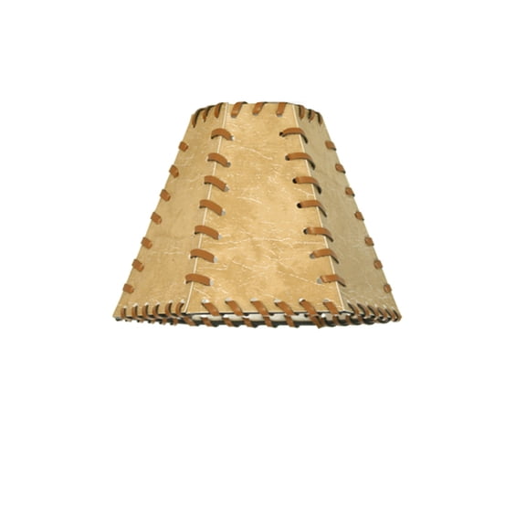 7"W X 5"H Faux Leather Tan Hexagon Shade