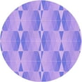thumbnail image 1 of Ahgly Company Machine Washable Indoor Round Transitional Medium Slate Blue Area Rugs, 4' Round, 1 of 7