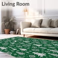thumbnail image 2 of ODIKA 8'x10' Machine Washable Non-Slip Area Rug, Timeless Noel Lavatory Showcasing Frosty Character Artwork High Traffic Rug, Green, 656098, 2 of 7