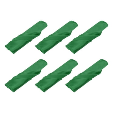 6pcs Cloth Napkins Green Satin Table Napkins Polyester Table Napkin Fabric Napkin for Wedding Party,20x20 Inch