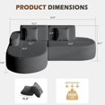 thumbnail image 3 of BUPPLEE Frameless L-Shape Sectional Sofa with Chaise, Ultra-Soft Cloud Couch with Deep Seats, Modern Modular Sofa for Living Room & Bedroom, 3 of 8
