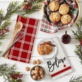 thumbnail image 5 of JOOCAR Christmas Kitchen Towels, Red and White Plaid Believe Bells Christmas Towels for Home Kitchen Holiday Decoration Housewarming Gift Towel Set of 2, 5 of 5