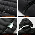 thumbnail image 4 of Venustas Unisex Heated Jacket with Battery, Separate Front & Back Heating Controls, Electric Puffer Coat for Women & Men (Black, XS), 4 of 9