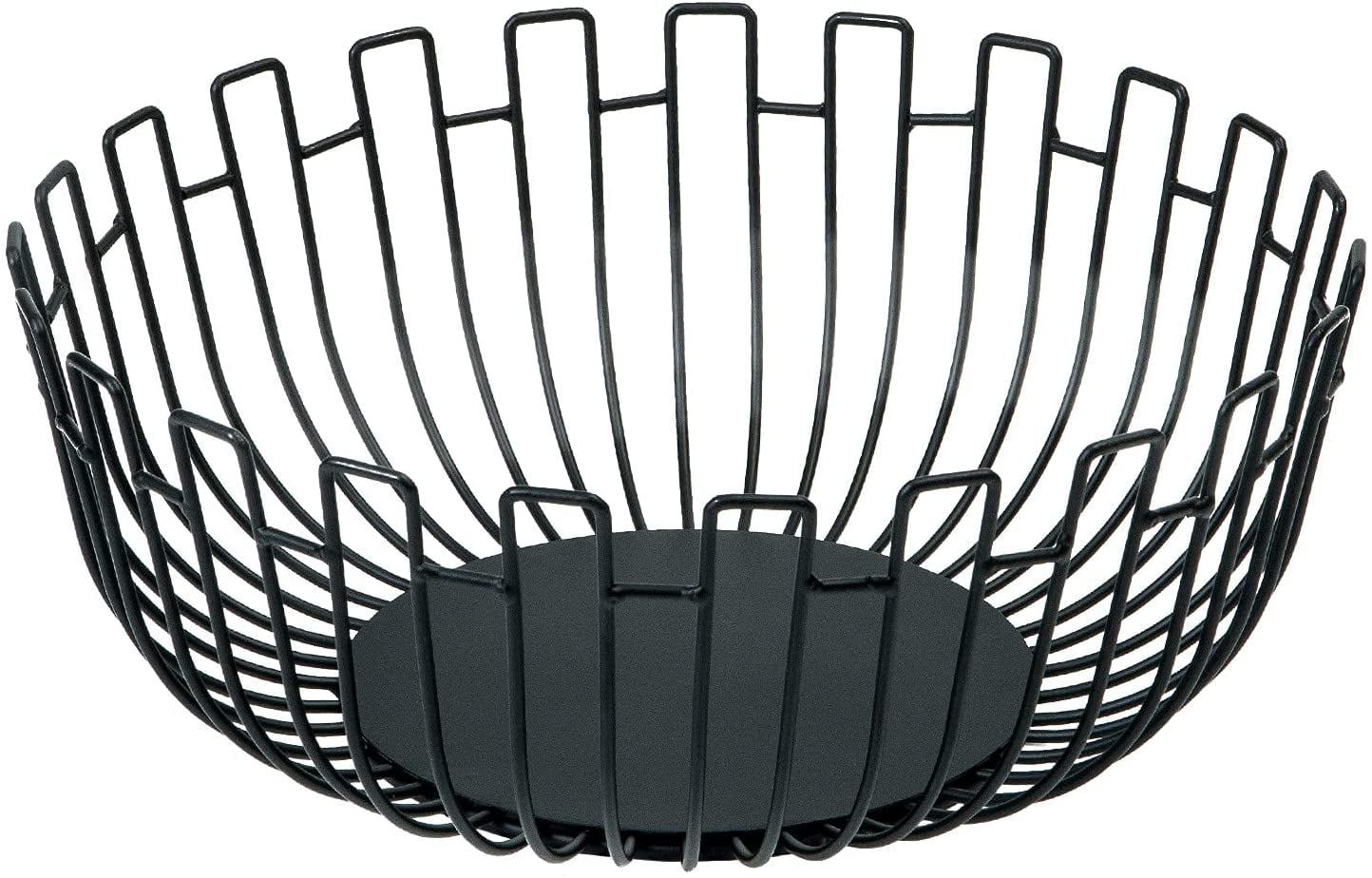  Fruit Basket With Lid - Decorative Fruit Bowl Metal Wire Basket  Covered Fruit Bowl Strainer For Fruits Vegetables Fruit Display Stand Keeps  Flies Out Φ10.7 (2 Fruit Baskets+2 Lids) (black) 