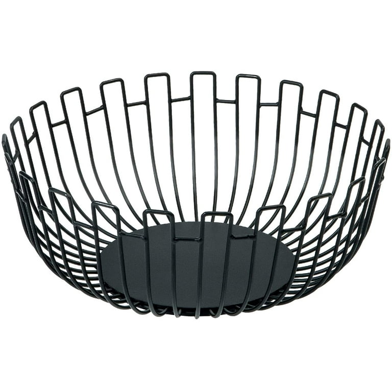 Sunrain Fruit Bowl Black Fruit Basket Metal Bowl Black Metal Basket  Decorative Bowl B