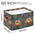 thumbnail image 4 of Yayeee Canvas Storage Basket with Handles for Shelves Fabric Bins Closet Organizer, Abstract Water Lilies Pattern, 4 of 8
