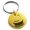 Gold, variant on Stainless Steel Letter J Initial 3D Monogram Engraved Small Medallion Circle Charm Keychain Keyring