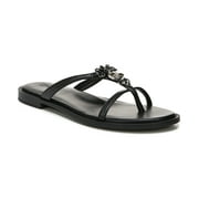 Naturalizer Felicity Flat Sandals Black Faux Leather 8.5M