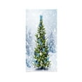 thumbnail image 2 of Christmas Door Cover Hanging Cloth Tapestry 90×200cm White Polyester Holiday Decoration with Adhesive Strips for Wall Party Background, 2 of 6