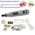 thumbnail image 1 of Ensemble de Mini Moulin Électrique Sans Fil avec 100 Accessoires - Batterie Lithium Rechargeable, Tension Réglable 3.7V-5V, Design Portable Compact pour Art des Ongles, Sculpture de Bijoux, Dentisterie, 1 of 5