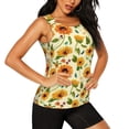 thumbnail image 2 of Sigee Sunflowers And Butterflies for Women's Workout Tank Top,Running Tank Tops,Sleeveless Gym ClothesSmall, 2 of 8