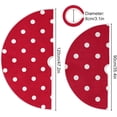 thumbnail image 3 of Coolnut Red Polka Dot Christmas Tree Skirt 48", Large Christmas Tree Mat Xmas Holiday Home Party Decor, 3 of 6