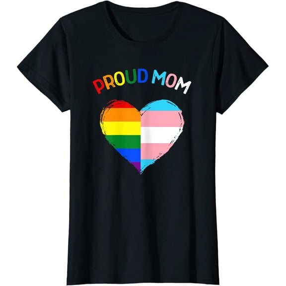 Proud Ally LGBTQ Transgender Proud Mom Proud Trans Mom T-Shirt