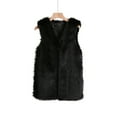 thumbnail image 4 of Munlar Women Jackets Clearance Sale-Fashion Medium Length Faux Fur Vest Warm Vest Faux Furs Black Petticoat Clearance, 4 of 5
