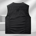 thumbnail image 6 of FRSASU Men's Fishing V Neck Vest Utility Safari Travel Vest with Pockets Outdoor Work Photo Cargo Fly Summer Vest Black, 6 of 9