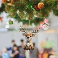 thumbnail image 4 of 9/6 Pcs Christmas Ornaments Cute Reindeer Xmas Tree Decorations Acrylic Winter Hanging Ornaments Cute Cartoon Deer Ornaments for Holiday Christmas Tree Hanging Party DIY Decoration, 4 of 9