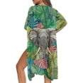 thumbnail image 5 of HELLHERO Elephant Long Kimono Swimsuit Cover Up High Quality Fabrics Cardigan Free Size Bathing Suit Cover Up for Women, 5 of 6