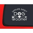 thumbnail image 1 of Car Sticker Worlds Best Dog Groomer Paw Print Heart Pets Funny Job Car Window Decal Sticker White 7 Inch, 1 of 1