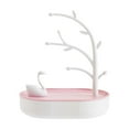 thumbnail image 2 of Pink Jewelry Organizer Box with Display Tree Stand | Multifunctional Storage for Rings, Necklaces, Bracelets & Earrings | Compact Vanity Tray & Holder for Small Accessories, 2 of 6