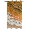 thumbnail image 2 of Outdoor Curtains for Patio Ombre Orange Beach Wave Oil Painting Style Waterproof Privacy Outside Curtains with 2 Tiebacks Grommet Top Pergola Curtains for Porch Cabana Gazebo 1 Panel, 54x84 inch, 2 of 7
