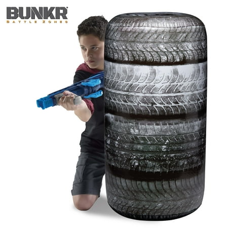 BUNKR Build Your Own Battlezone Inflatable Tire Stack for Blaster Battles