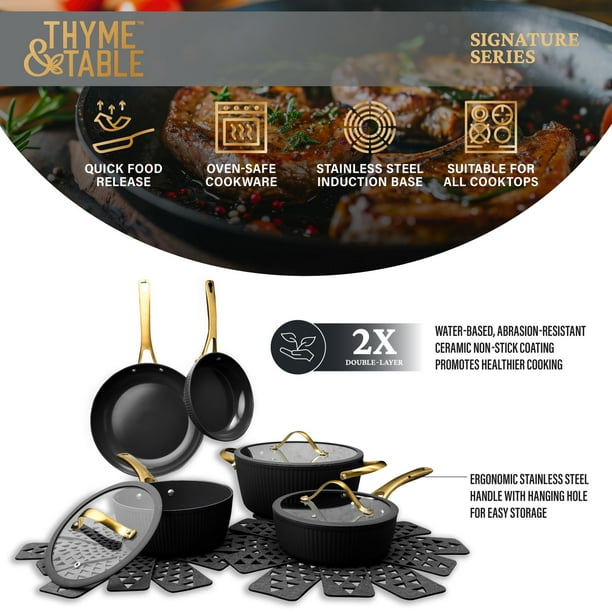 Thyme 12-Piece Cookware - Cookware sales for ecommerce - Walmart