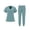 Light Blue, variant on JULMCOMO Scrubs for Women Button V Neck Short Sleeve Casual Medical Uniforms Comfortable Hospital Work Nurse Uniform Set with Multi Pockets Black M