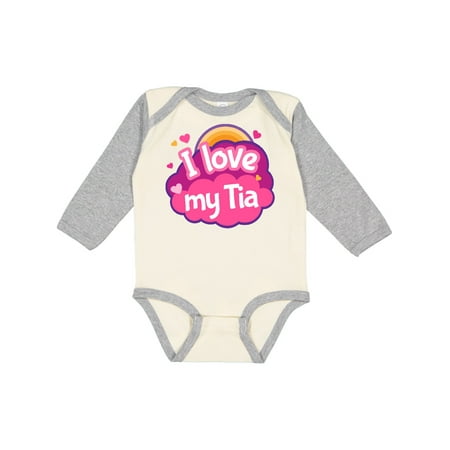 

Inktastic Niece Gift I Love My Tia Gift Baby Girl Long Sleeve Bodysuit
