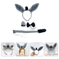 thumbnail image 4 of 1 Juego de accesorios para disfraz de burro, diadema con orejas de burro, pajarita de cola y decoración de nariz, 4 of 5