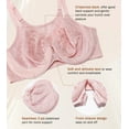thumbnail image 3 of Exerin Women's Front Closure Non Padded Underwire Plus Size Posture Back Support Bra(34DD,Pink), 3 of 6