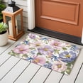 thumbnail image 4 of Spring Flowers Entryway Rug 2'x3'&nbsp; Non Slip Front Door Mats, Watercolor Floral Dragonflies Vintage Entrance Rugs Indoor Outdoor Carpet, Washable Floor Mats Small Area Rug for Bedroom Kitchen, 4 of 8