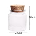 thumbnail image 2 of Small Glass Bottles With Cork Stoppers - 6 Pcs 50ml 47mm X 50mm Storage Jars For Spices Wedding Favours, 2 of 5