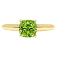 thumbnail image 7 of Solitaire Engagement Ring for Women - 1ct Natural Peridot in 14K Yellow Gold Promise Ring, 7 of 7