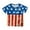 Blue, variant on TOWED22 Kids Girls 4th of July Shirts Toddler American Flag T-Shirt Girls Patriotic Short Sleeve Tees Cotton Top Clothes 1-7T(Blue,6-7 Y)