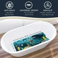 thumbnail image 2 of Homerella Baby Bath Tub Mat | Anti Mold Mildew Resistant Non Slip Kids and Adult Bath Tub Shower Mats | 40x16 inch Long with Suction Cups for Secure Grip Hooks for Storage & Drying | Machine Washable, 2 of 5