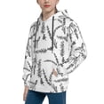 thumbnail image 2 of Haiem Lavender Flowers Pattern Boys Hoodie, Youth Pullover Hooded Sweatshirt, Kangaroo Pocket Hoodie for Kids Girls -X-Large, 2 of 6