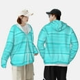thumbnail image 4 of Gaeub Turquoise Wooden Men's and Women's UPF 50+ Long-Sleeved Sun Protection Clothing, Fishing Shirt Long Sleeve Zip-XX-Large, 4 of 7