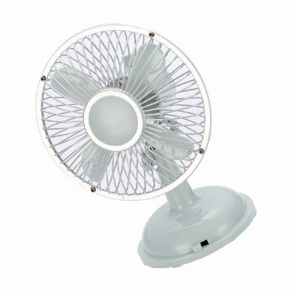 USB/AA Battery Power Desk Fan 5.7inch Retro Oscillating Table Fan Powerful