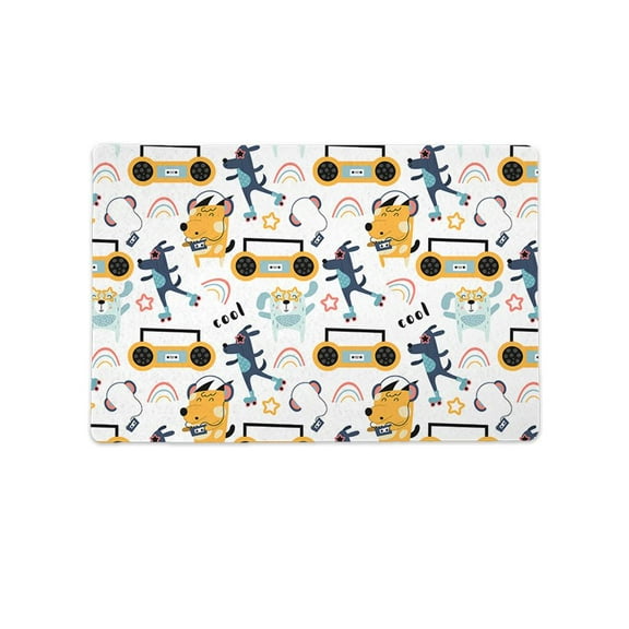 Music Dogs Pattern Mat Rectangle -Image by Shutterstock,