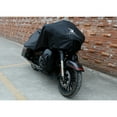 thumbnail image 3 of REGALWOVEN L Black Motorcycle Half Cover Outdoor Waterproof Rain Dust UV Protector 220x95x110cm, 3 of 7