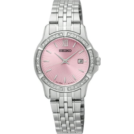 Stainless Pink Dial SUR739P1,Ladies dress,Pink dial,Stainless Steel Case and bracelet,Hardlex Crystal,date,30m WR,SUR739 ()