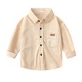 thumbnail image 2 of Cowsor Kids' Solid Long Sleeve Shirt – Button-Up Jacket (3-9Y), 2 of 4