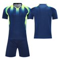 thumbnail image 2 of Custom Football Kit Set for Adult and Child, Name Number Team Logo DIY Family Match Personalized Jersey Shirt Shorts Set, Dad and Son Matching Outfits Navy M, 2 of 6