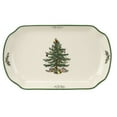 thumbnail image 2 of Spode Christmas Tree 11-Inch Rectangular Scalloped Tray, Stoneware Holiday Serving Platter for Appetizers, Fruits, Snacks, Desserts - Festive Tableware - Dishwasher, Microwave, Freezer Safe, 2 of 3